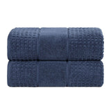 Napa Zero Twist Cotton Solid Waffle Honeycomb Bath Sheet Set of 2 - Towel Set by Superior Brand