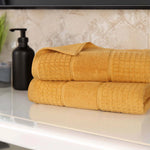 Napa Zero Twist Cotton Solid Waffle Honeycomb Bath Sheet Set of 2 - Towel Set by Superior Brand