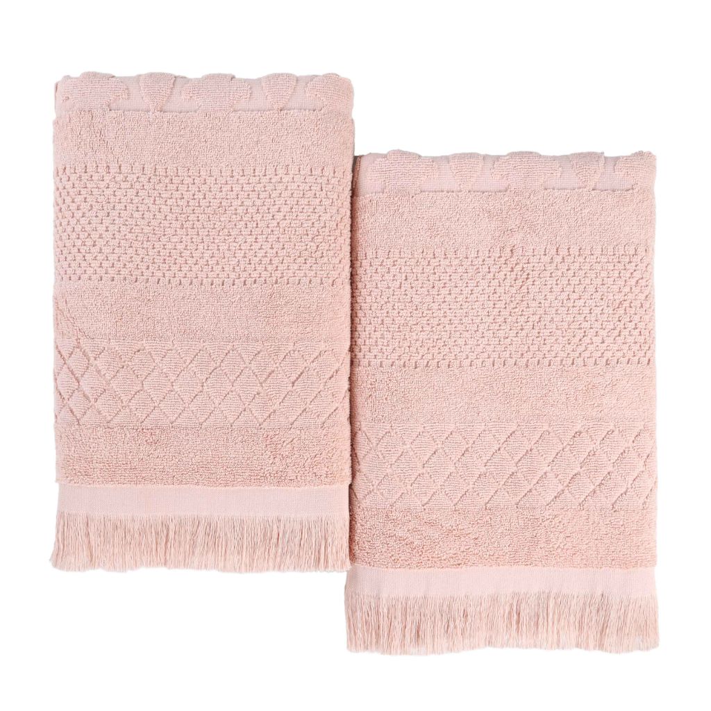 Rolla Cotton Geometric Jacquard Plush Absorbent Bath Sheet Set of 2 - Bath Sheet by Superior Brand