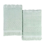 Rolla Cotton Geometric Jacquard Plush Absorbent Bath Sheet Set of 2 - Bath Sheet by Superior Brand
