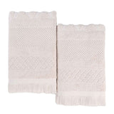 Rolla Cotton Geometric Jacquard Plush Absorbent Bath Sheet Set of 2 - Bath Sheet by Superior Brand