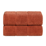 Napa Zero Twist Cotton Solid Waffle Honeycomb Bath Sheet Set of 2 - Towel Set by Superior Brand