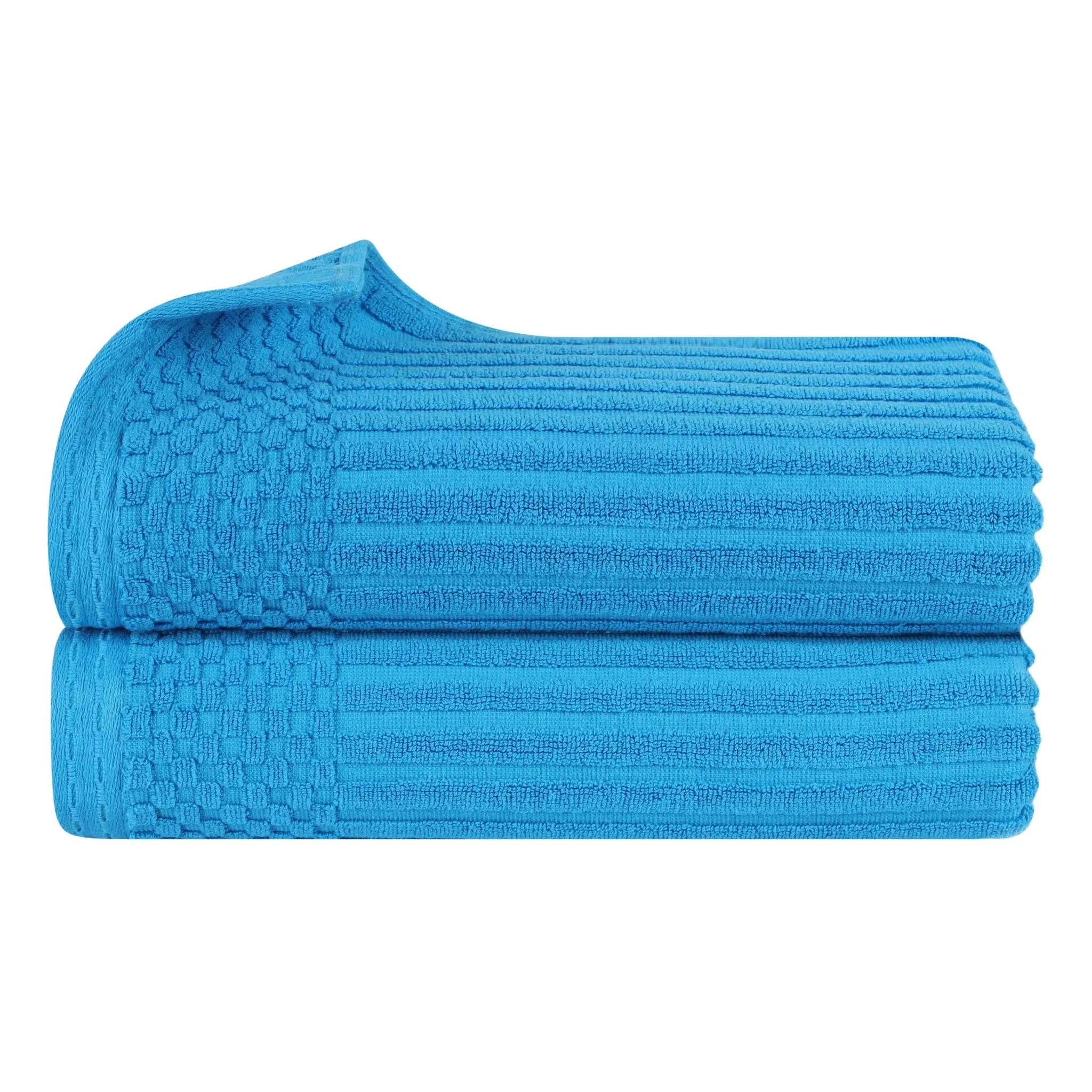 Soho Ribbed Cotton Absorbent 2 Piece Bath Sheet Towel Set - Bath Sheet by Superior Brand