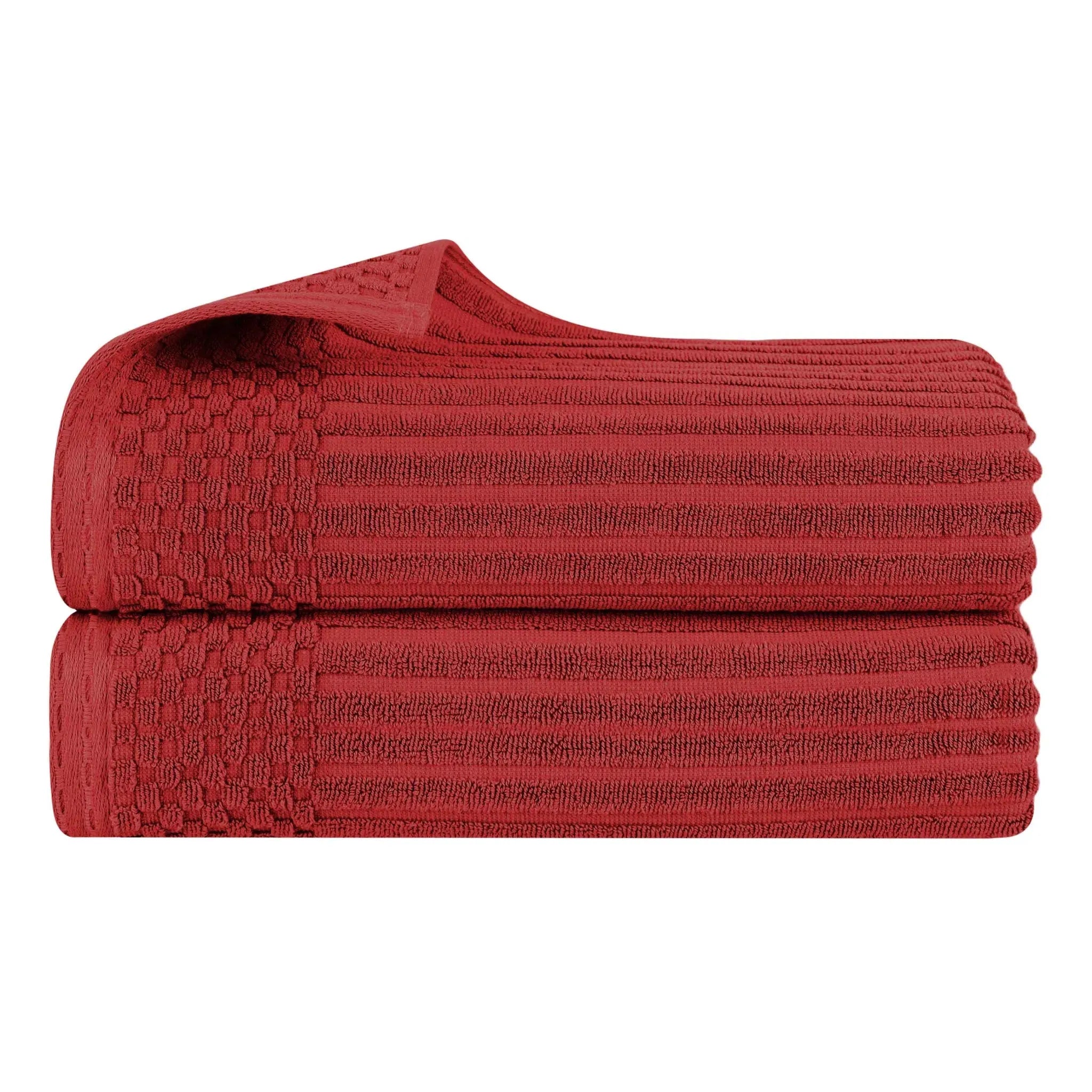 Soho Ribbed Cotton Absorbent 2 Piece Bath Sheet Towel Set - Bath Sheet by Superior Brand