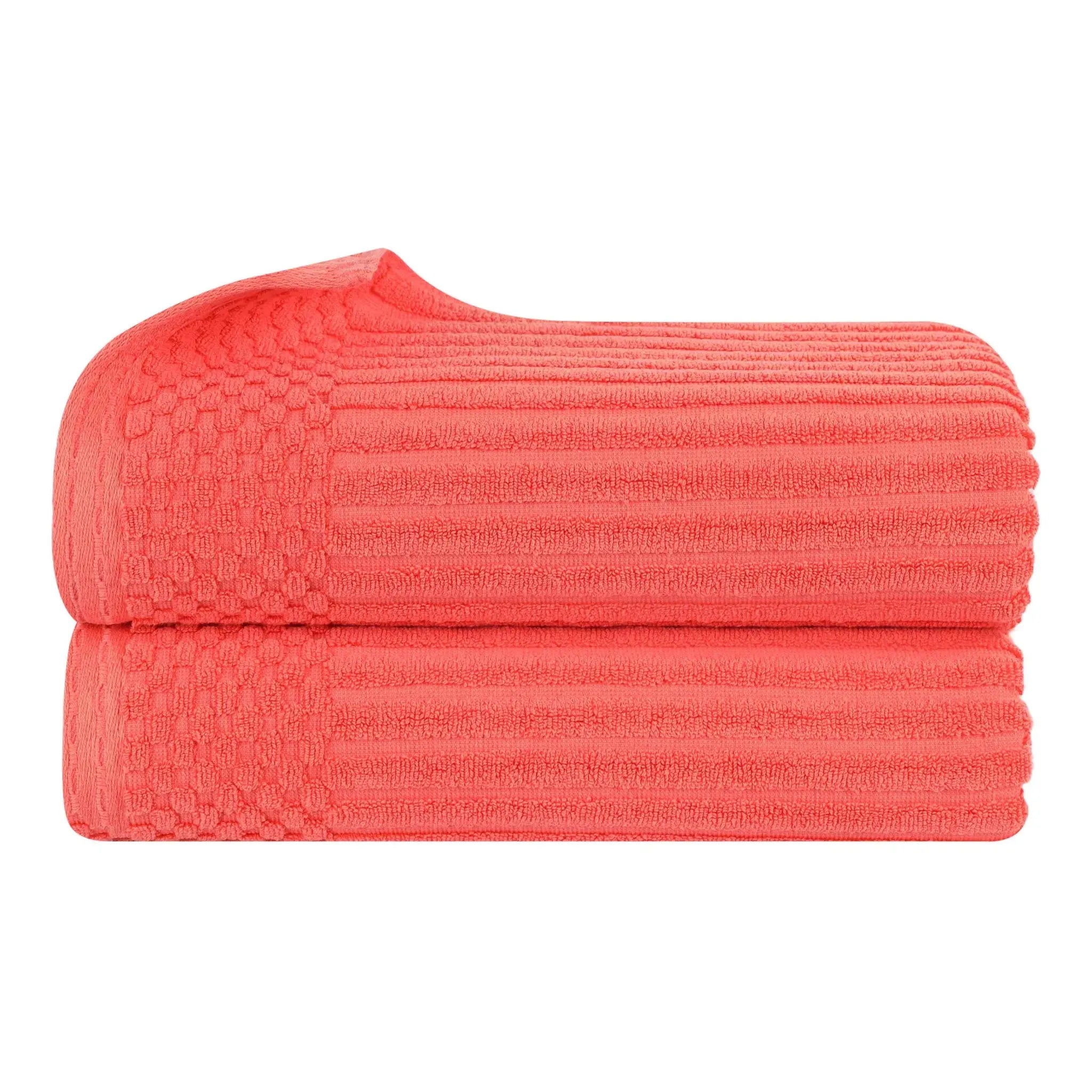 Soho Ribbed Cotton Absorbent 2 Piece Bath Sheet Towel Set - Bath Sheet by Superior Brand
