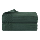 Soho Ribbed Cotton Absorbent 2 Piece Bath Sheet Towel Set - Bath Sheet by Superior Brand