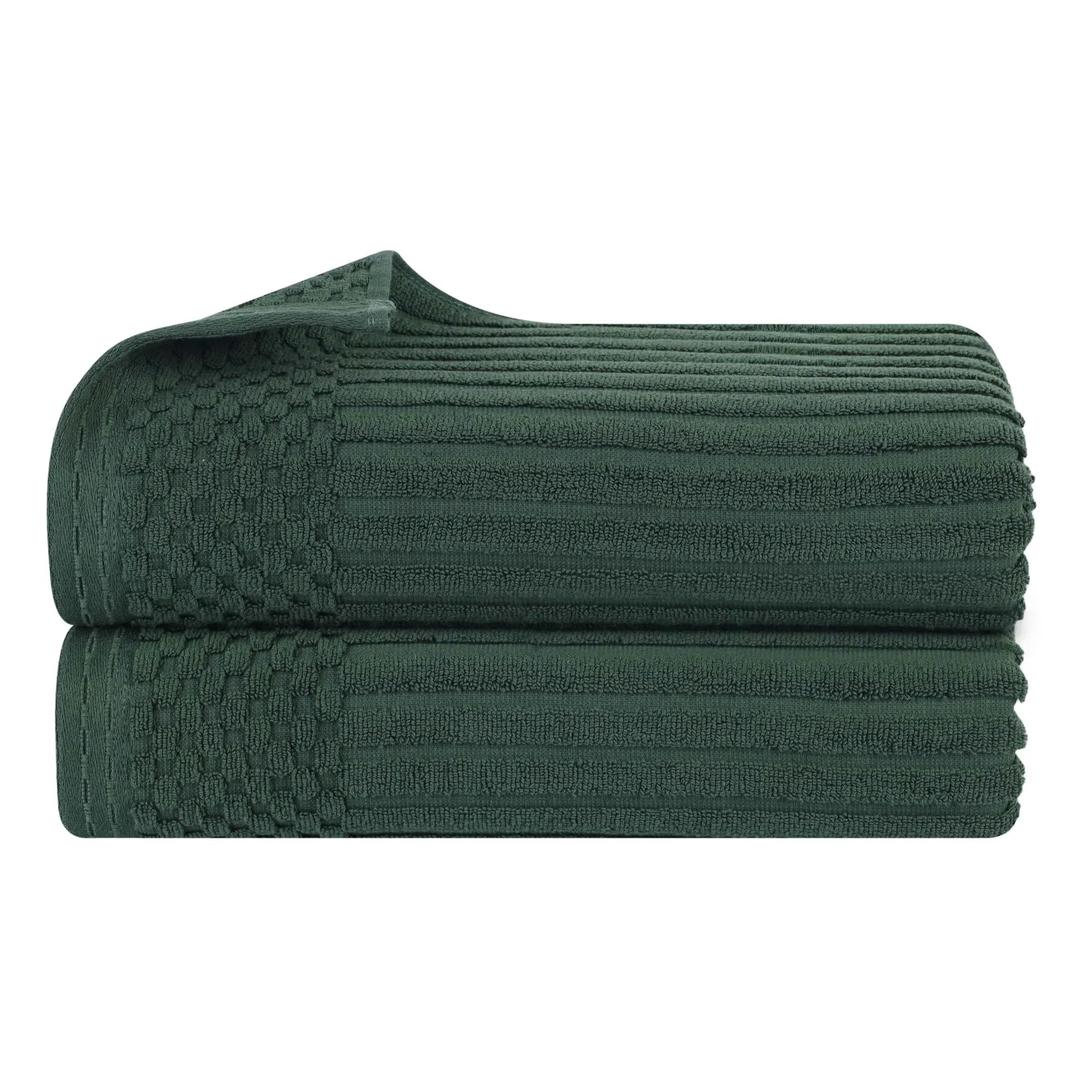 Soho Ribbed Cotton Absorbent 2 Piece Bath Sheet Towel Set - Bath Sheet by Superior Brand