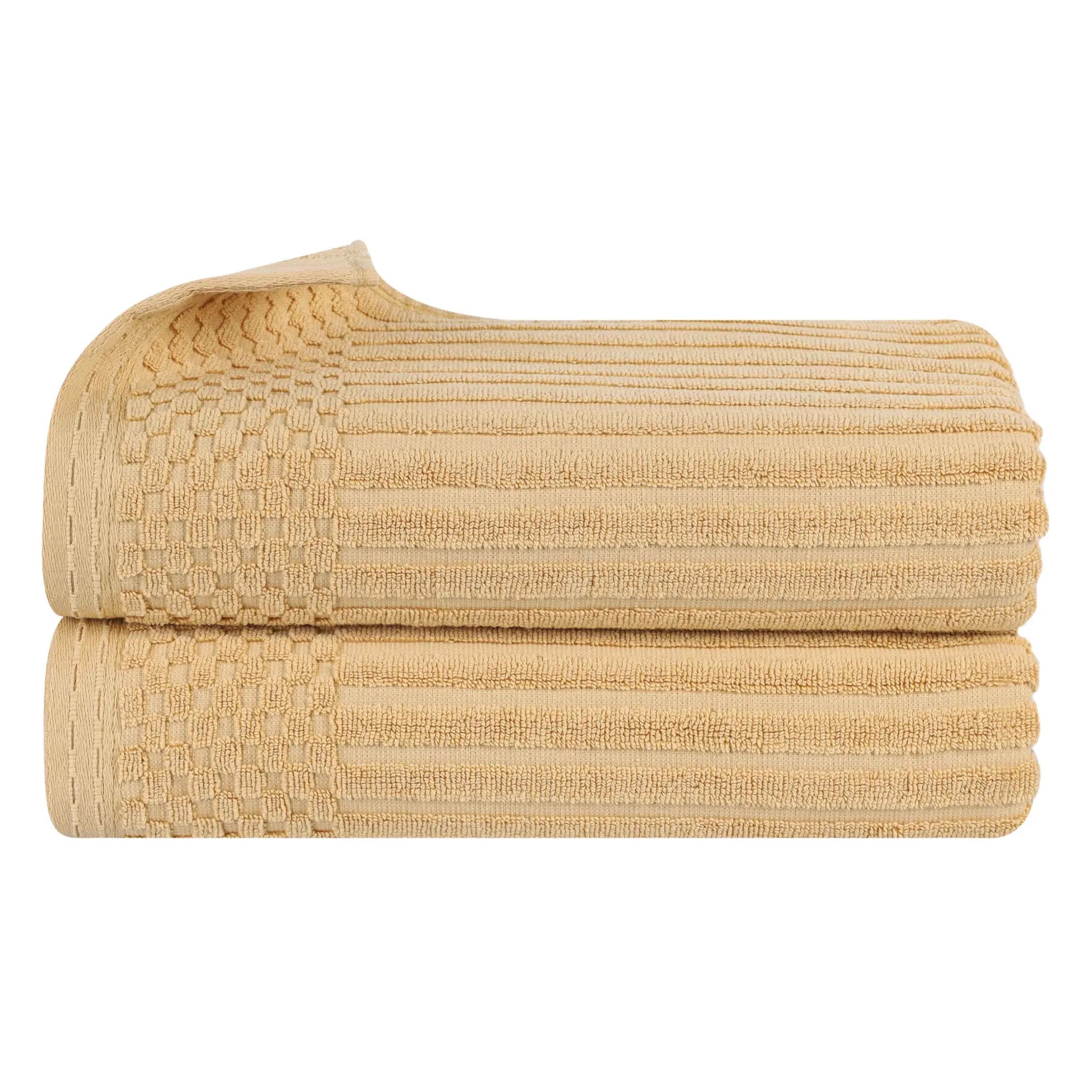 Soho Ribbed Cotton Absorbent 2 Piece Bath Sheet Towel Set - Bath Sheet by Superior Brand