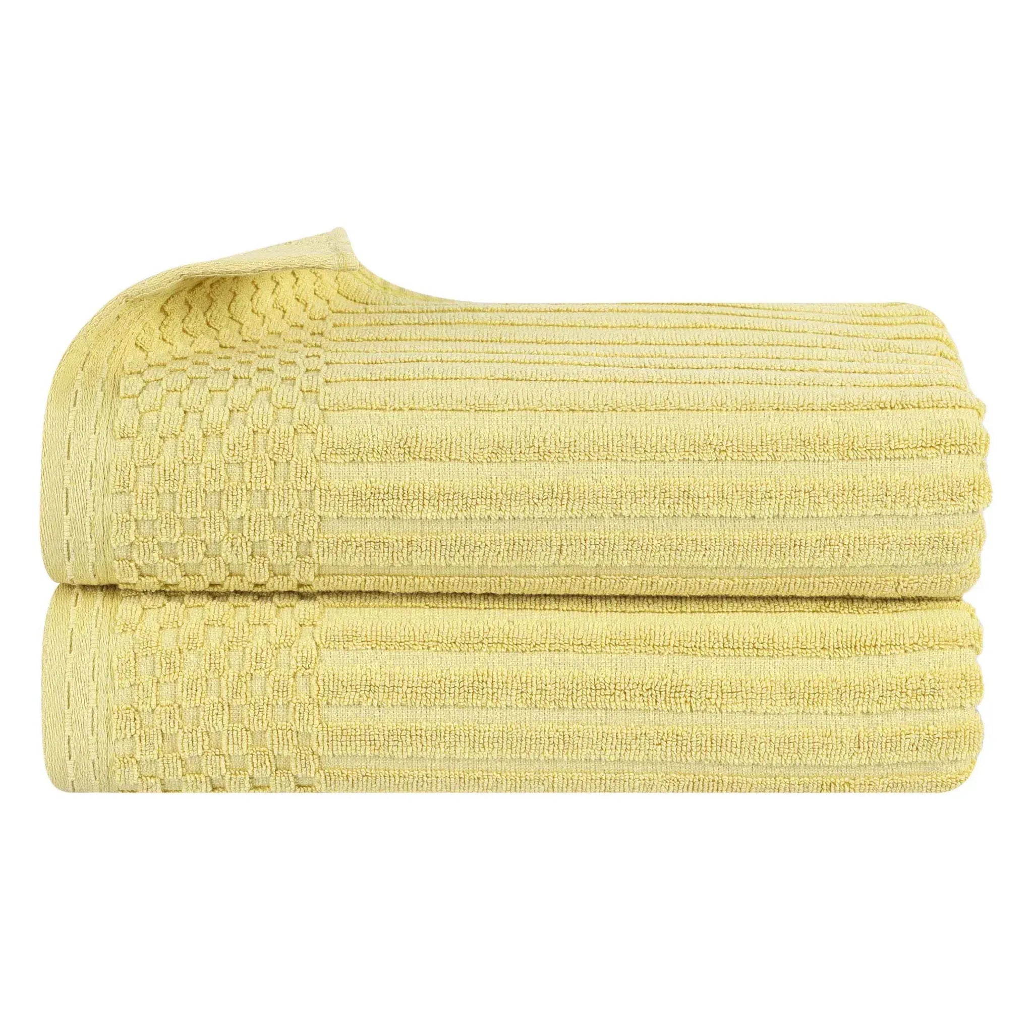 Soho Ribbed Cotton Absorbent 2 Piece Bath Sheet Towel Set - Bath Sheet by Superior Brand