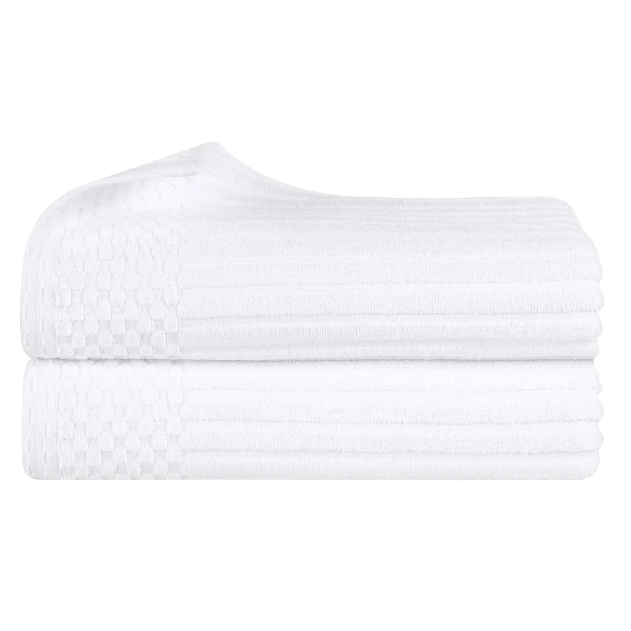 Soho Ribbed Cotton Absorbent 2 Piece Bath Sheet Towel Set - Bath Sheet by Superior Brand