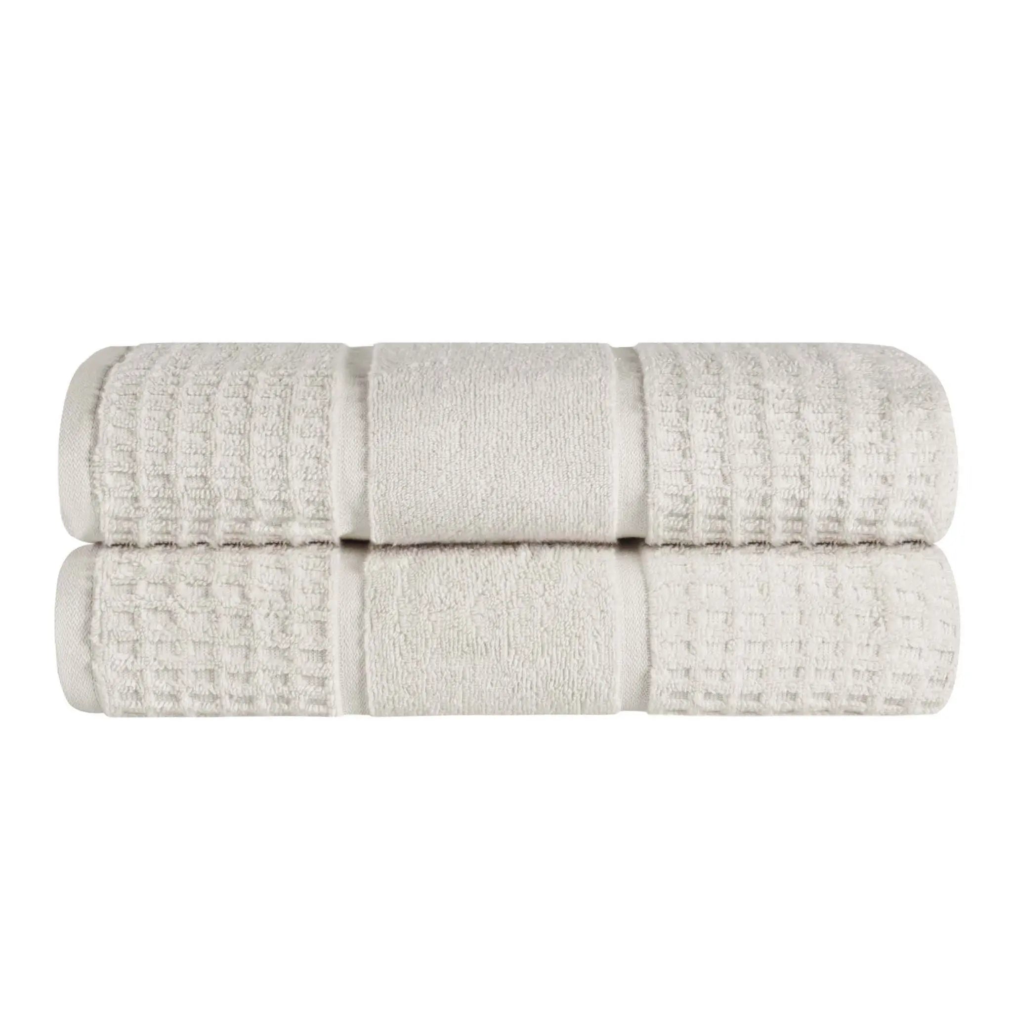 Napa Zero Twist Cotton Solid Waffle Honeycomb Bath Sheet Set of 2 - Towel Set by Superior Brand