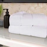 Napa Zero Twist Cotton Solid Waffle Honeycomb Bath Sheet Set of 2 - Towel Set by Superior Brand