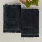 Rolla Cotton Geometric Jacquard Plush Absorbent Bath Sheet Set of 2 - Bath Sheet by Superior Brand