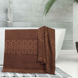 Rolla Cotton Geometric Jacquard Plush Absorbent Bath Sheet Set of 2 - Bath Sheet by Superior Brand