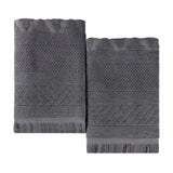 Rolla Cotton Geometric Jacquard Plush Absorbent Bath Sheet Set of 2 - Bath Sheet by Superior Brand