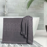 Rolla Cotton Geometric Jacquard Plush Absorbent Bath Sheet Set of 2 - Bath Sheet by Superior Brand