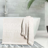 Rolla Cotton Geometric Jacquard Plush Absorbent Bath Sheet Set of 2 - Bath Sheet by Superior Brand