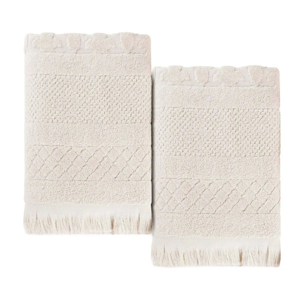 Rolla Cotton Geometric Jacquard Plush Absorbent Bath Sheet Set of 2 - Bath Sheet by Superior Brand