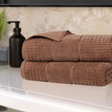 Napa Zero Twist Cotton Solid Waffle Honeycomb Bath Sheet Set of 2 - Towel Set by Superior Brand