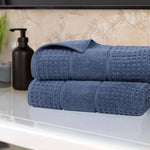 Napa Zero Twist Cotton Solid Waffle Honeycomb Bath Sheet Set of 2 - Towel Set by Superior Brand