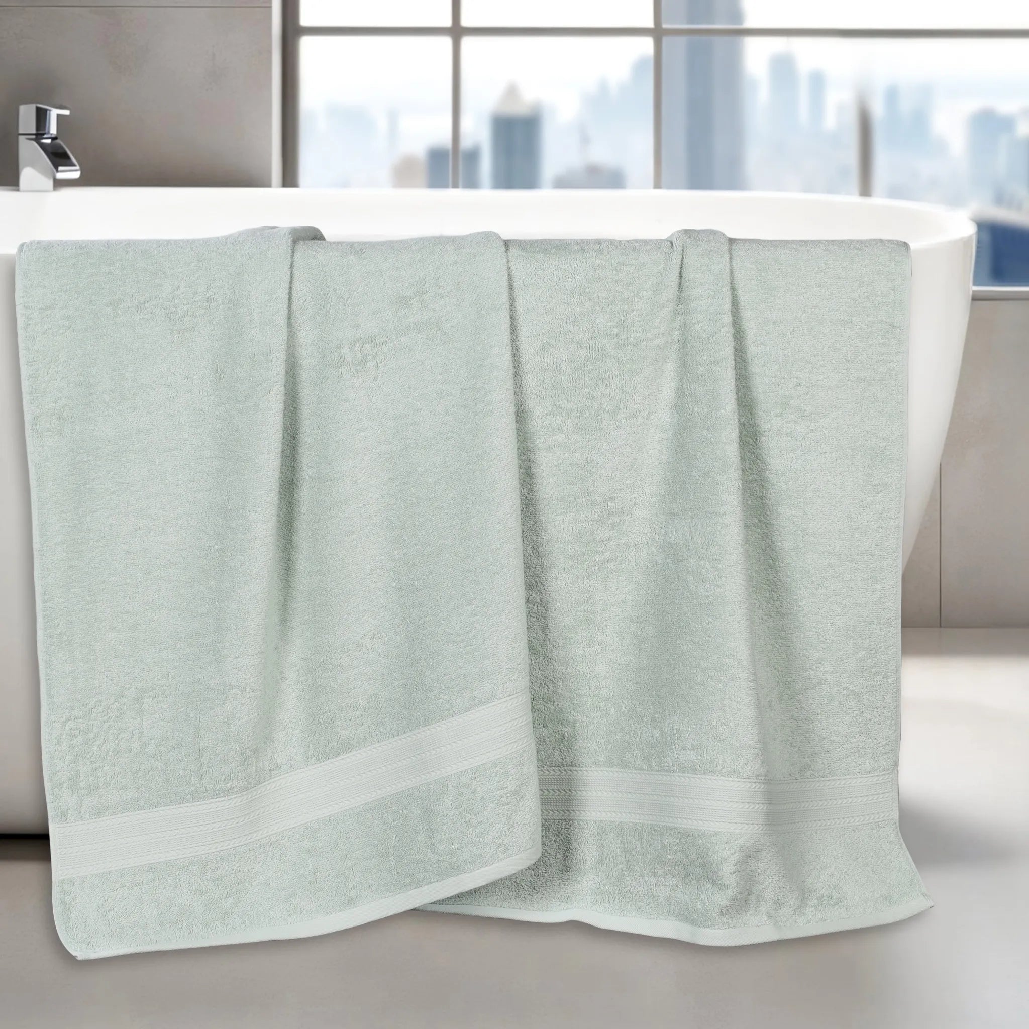 Eco-Friendly Ring-Spun Cotton 2-Piece Bath Sheet Set - Bath Sheet by Superior Brand