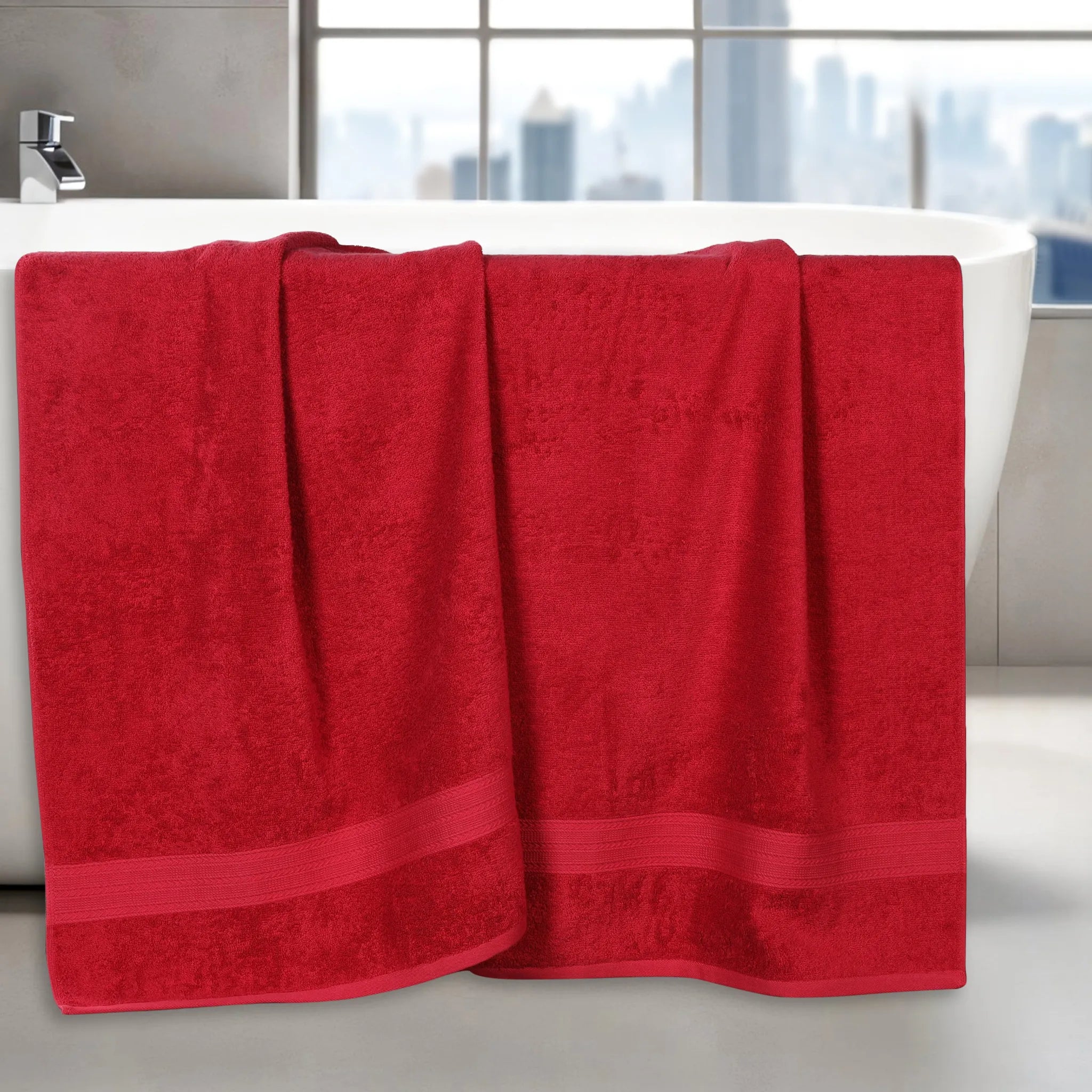 Eco-Friendly Ring-Spun Cotton 2-Piece Bath Sheet Set - Bath Sheet by Superior Brand