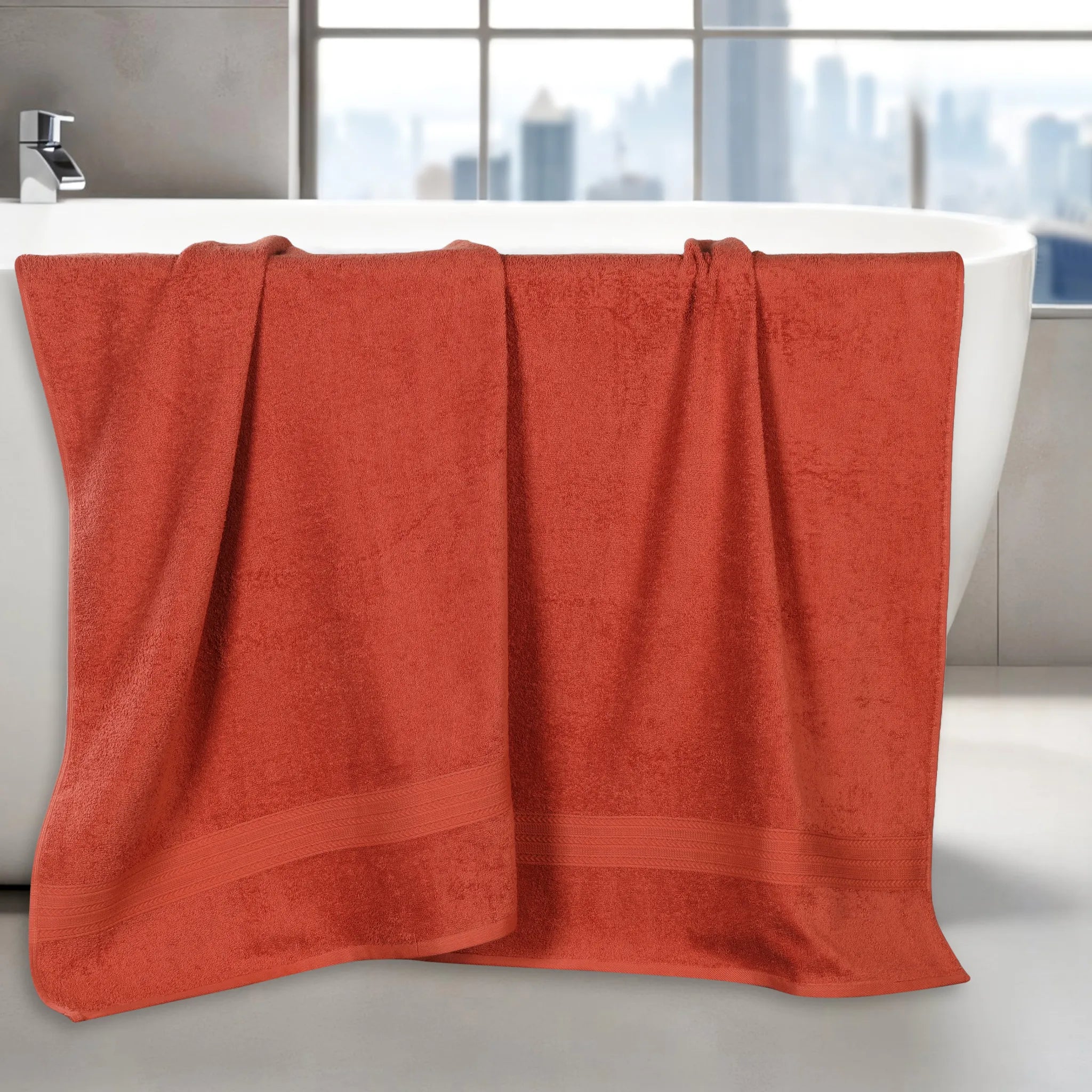 Eco-Friendly Ring-Spun Cotton 2-Piece Bath Sheet Set - Bath Sheet by Superior Brand
