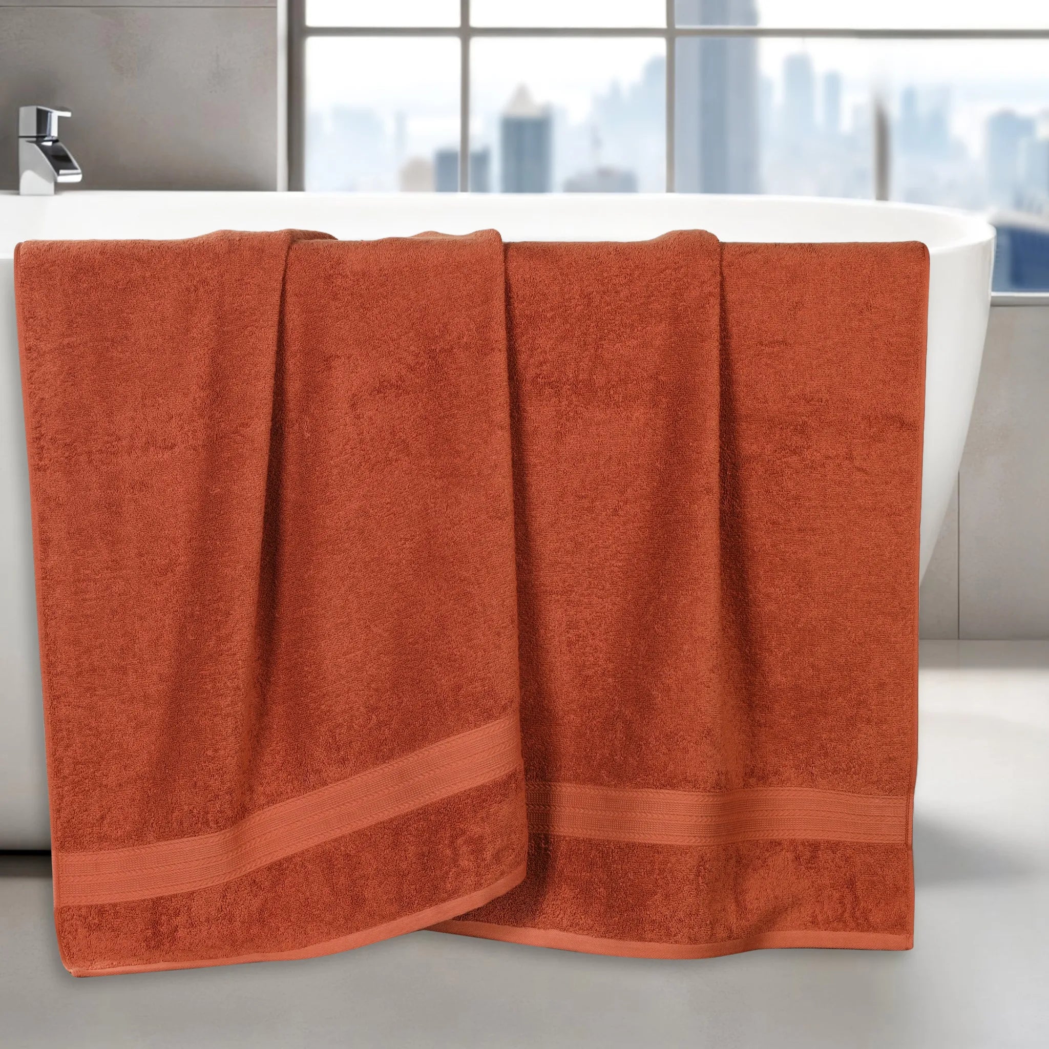 Eco-Friendly Ring-Spun Cotton 2-Piece Bath Sheet Set - Bath Sheet by Superior Brand