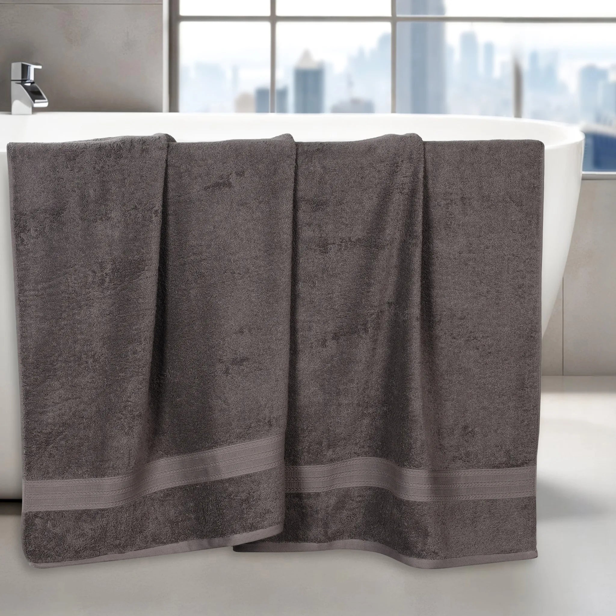 Eco-Friendly Ring-Spun Cotton 2-Piece Bath Sheet Set - Bath Sheet by Superior Brand