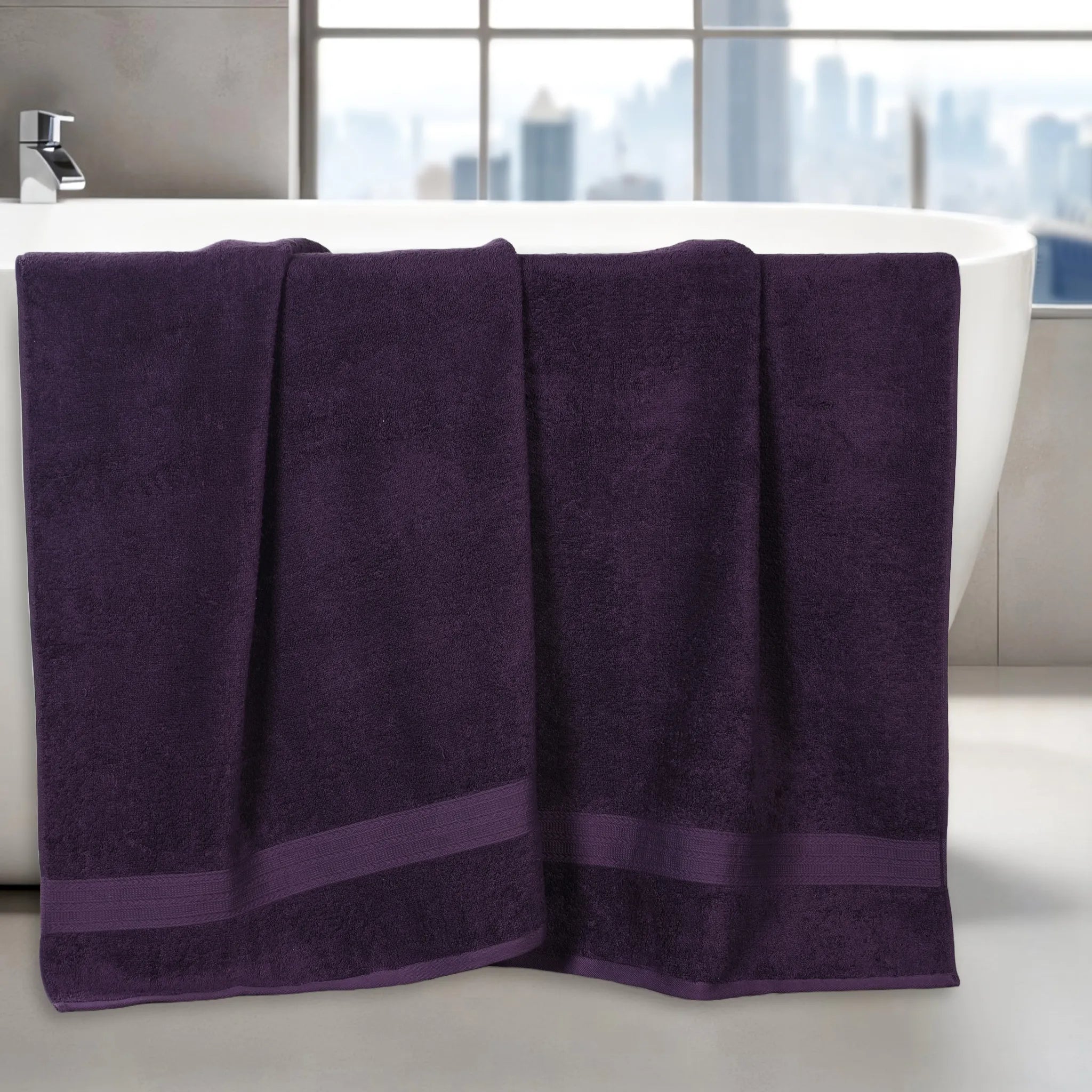 Eco-Friendly Ring-Spun Cotton 2-Piece Bath Sheet Set - Bath Sheet by Superior Brand