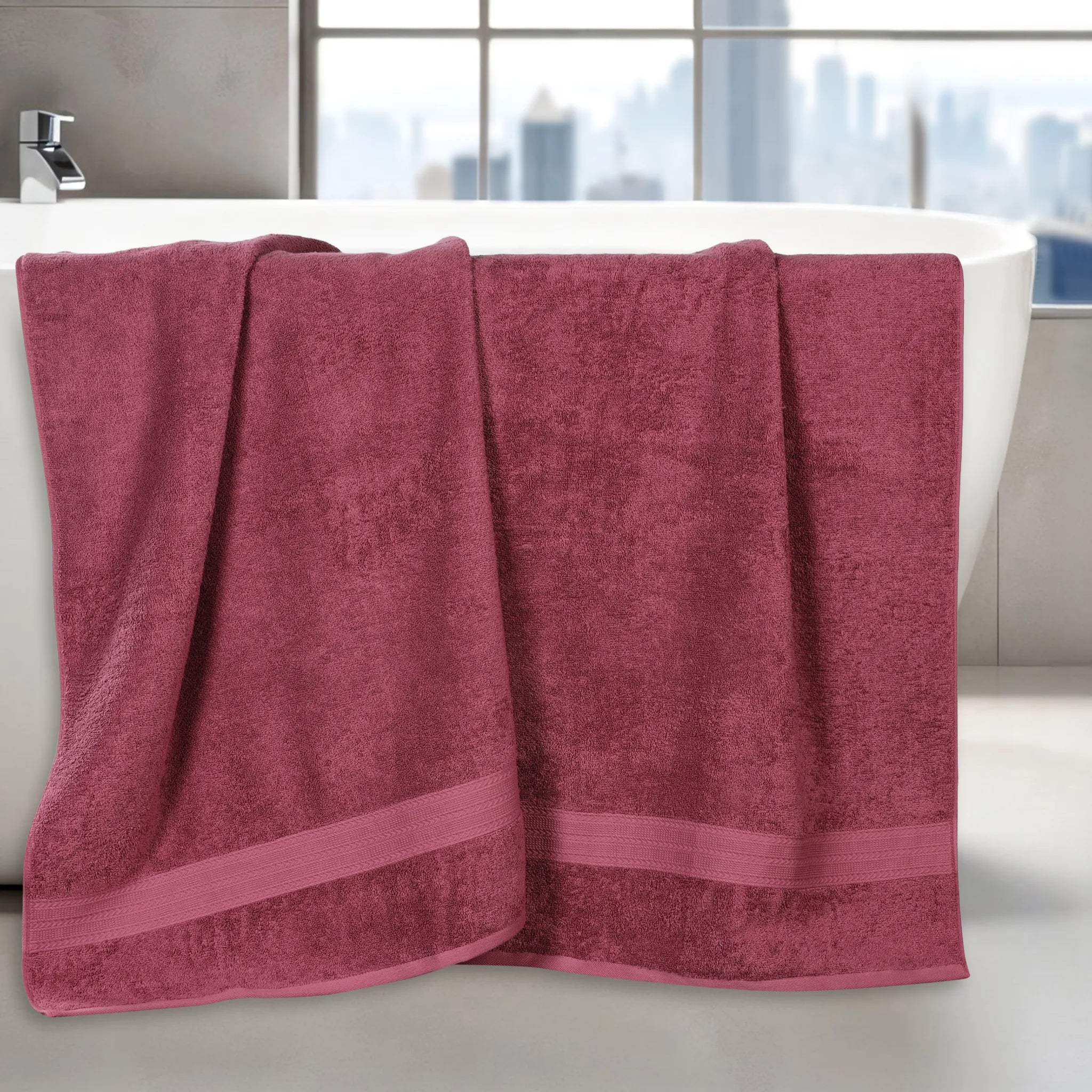 Eco-Friendly Ring-Spun Cotton 2-Piece Bath Sheet Set - Bath Sheet by Superior Brand