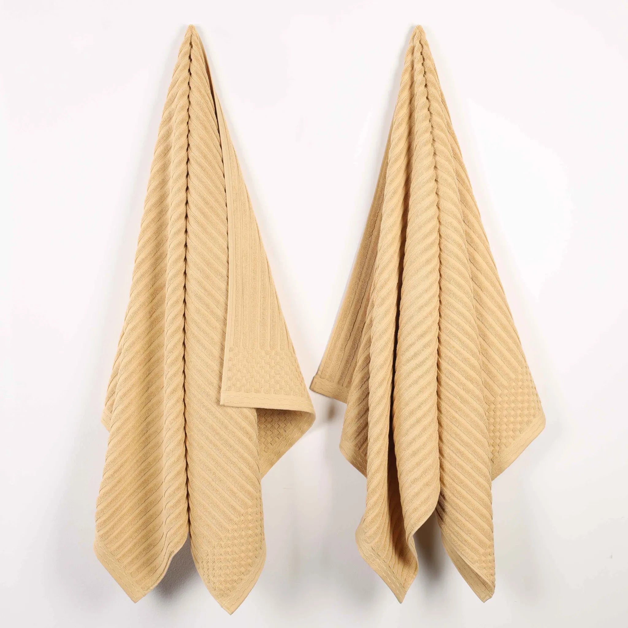 Soho Ribbed Cotton Absorbent 2 Piece Bath Sheet Towel Set - Bath Sheet by Superior Brand