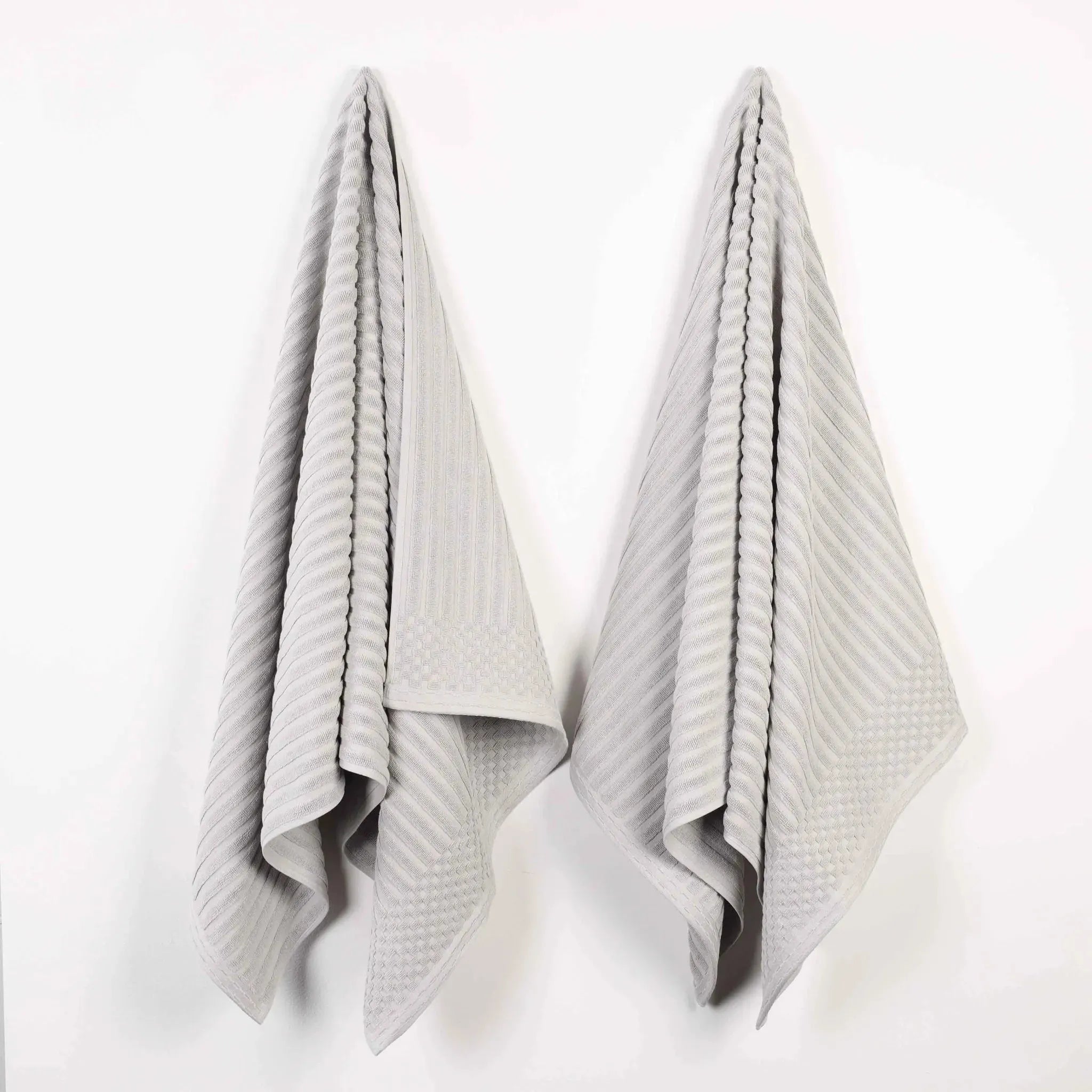 Soho Ribbed Cotton Absorbent 2 Piece Bath Sheet Towel Set - Bath Sheet by Superior Brand