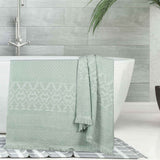 Rolla Cotton Geometric Jacquard Plush Absorbent Bath Sheet Set of 2 - Bath Sheet by Superior Brand