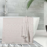 Rolla Cotton Geometric Jacquard Plush Absorbent Bath Sheet Set of 2 - Bath Sheet by Superior Brand