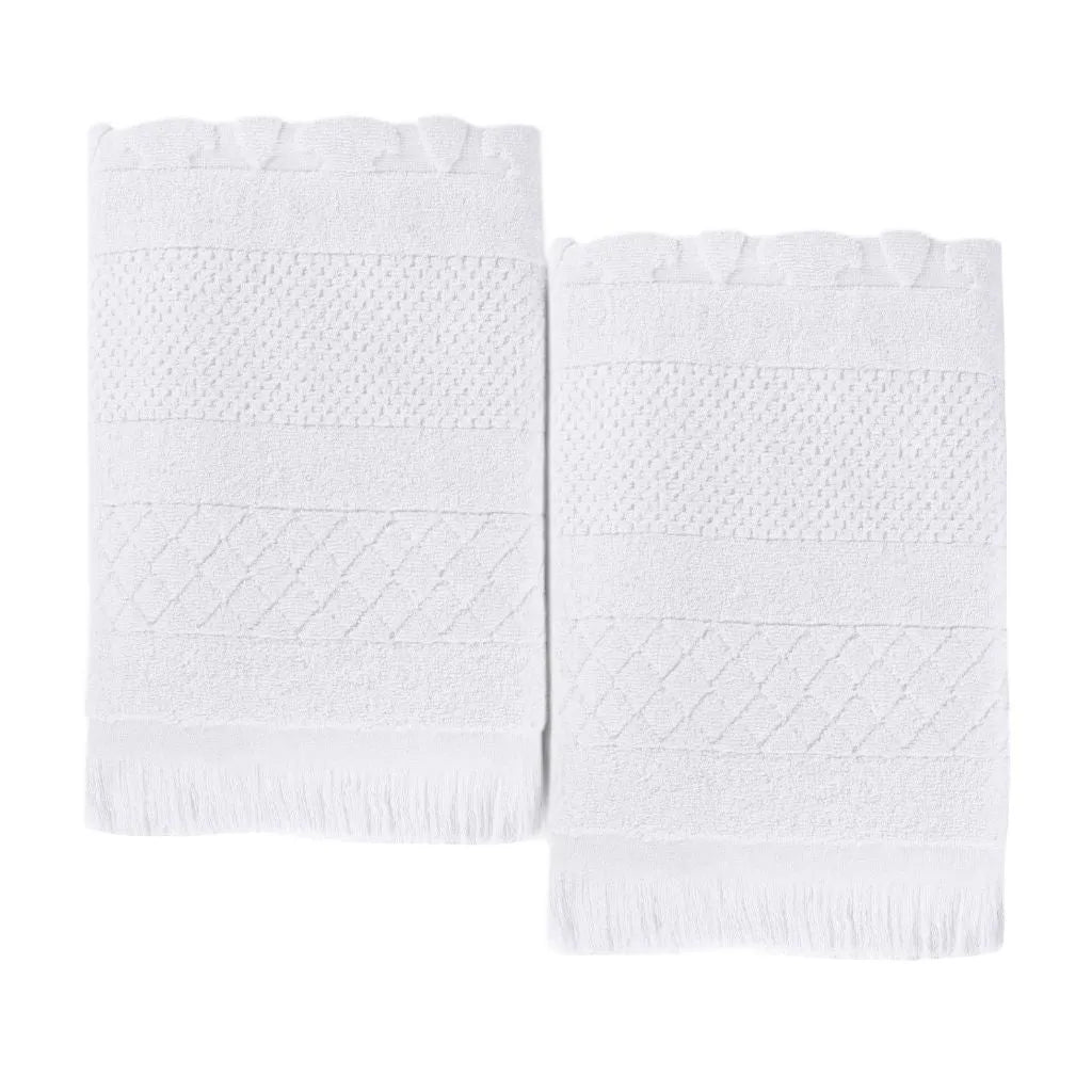 Rolla Cotton Geometric Jacquard Plush Absorbent Bath Sheet Set of 2 - Bath Sheet by Superior Brand