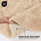 Cotton Oval Solid Non-Skid Washable 2 Piece Bath Rug Set - Bath Rugs by Superior Brand