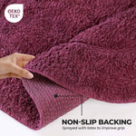 Cotton Oval Solid Non-Skid Washable 2 Piece Bath Rug Set - Bath Rugs by Superior Brand