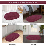 Cotton Oval Solid Non-Skid Washable 2 Piece Bath Rug Set - Bath Rugs by Superior Brand