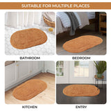 Cotton Oval Solid Non-Skid Washable 2 Piece Bath Rug Set - Bath Rugs by Superior Brand