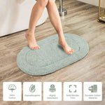 Cotton Oval Solid Non-Skid Washable 2 Piece Bath Rug Set - Bath Rugs by Superior Brand
