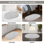 Cotton Oval Solid Non-Skid Washable 2 Piece Bath Rug Set - Bath Rugs by Superior Brand