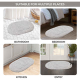Cotton Oval Solid Non-Skid Washable 2 Piece Bath Rug Set - Bath Rugs by Superior Brand