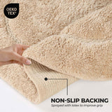 Cotton Oval Solid Non-Skid Washable 2 Piece Bath Rug Set - Bath Rugs by Superior Brand