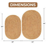 Cotton Oval Solid Non-Skid Washable 2 Piece Bath Rug Set - Bath Rugs by Superior Brand