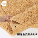 Cotton Oval Solid Non-Skid Washable 2 Piece Bath Rug Set - Bath Rugs by Superior Brand