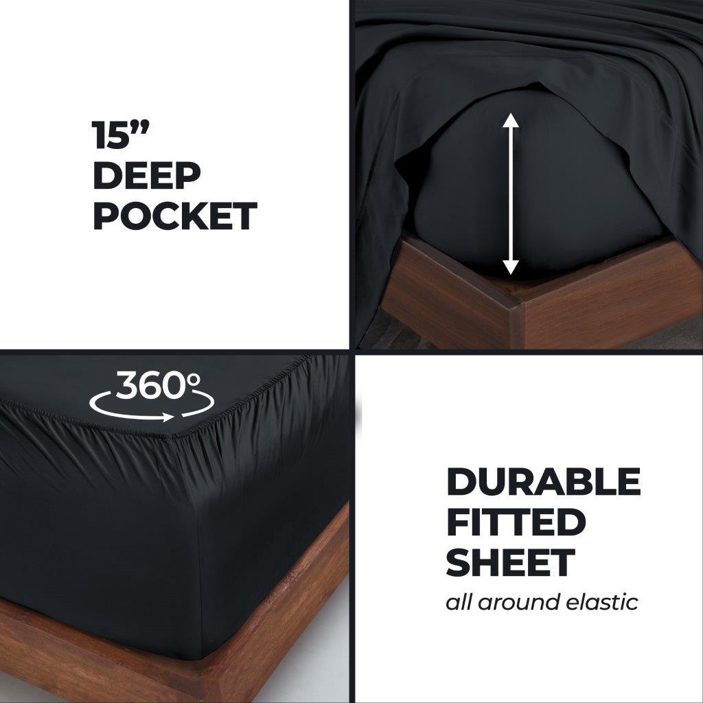 300 Thread Count Modal Sheets Set – Made from Beechwood, Solid Deep Pocket - Sheet Set by Superior Brand