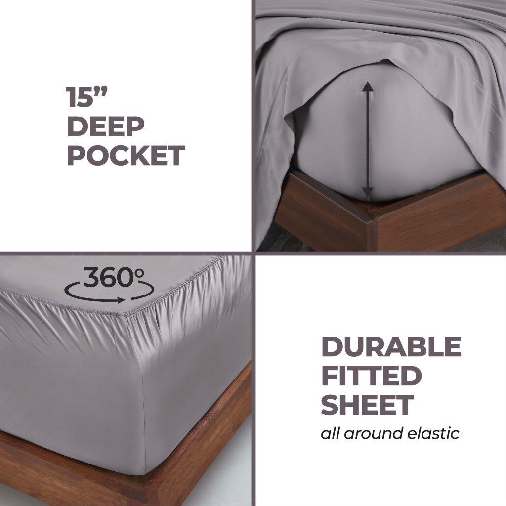 300 Thread Count Modal Sheets Set – Made from Beechwood, Solid Deep Pocket - Sheet Set by Superior Brand