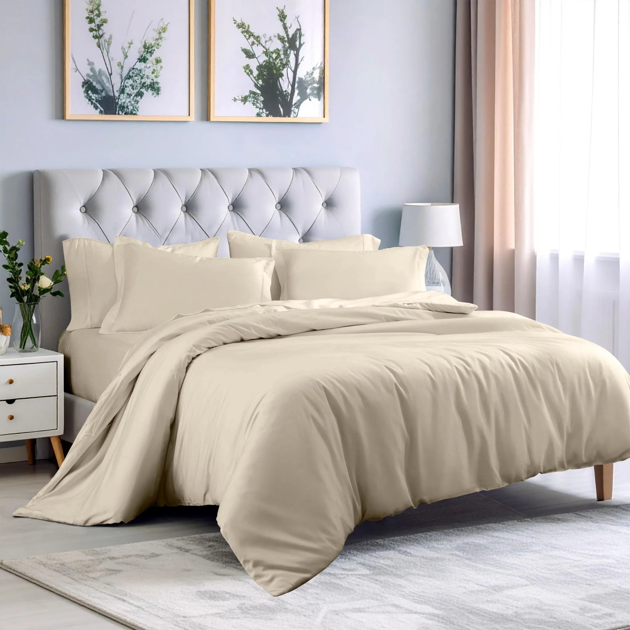 Rayon From Bamboo 300 Thread Count Solid Duvet Cover Set - Duvet Cover Set by Superior Brand
