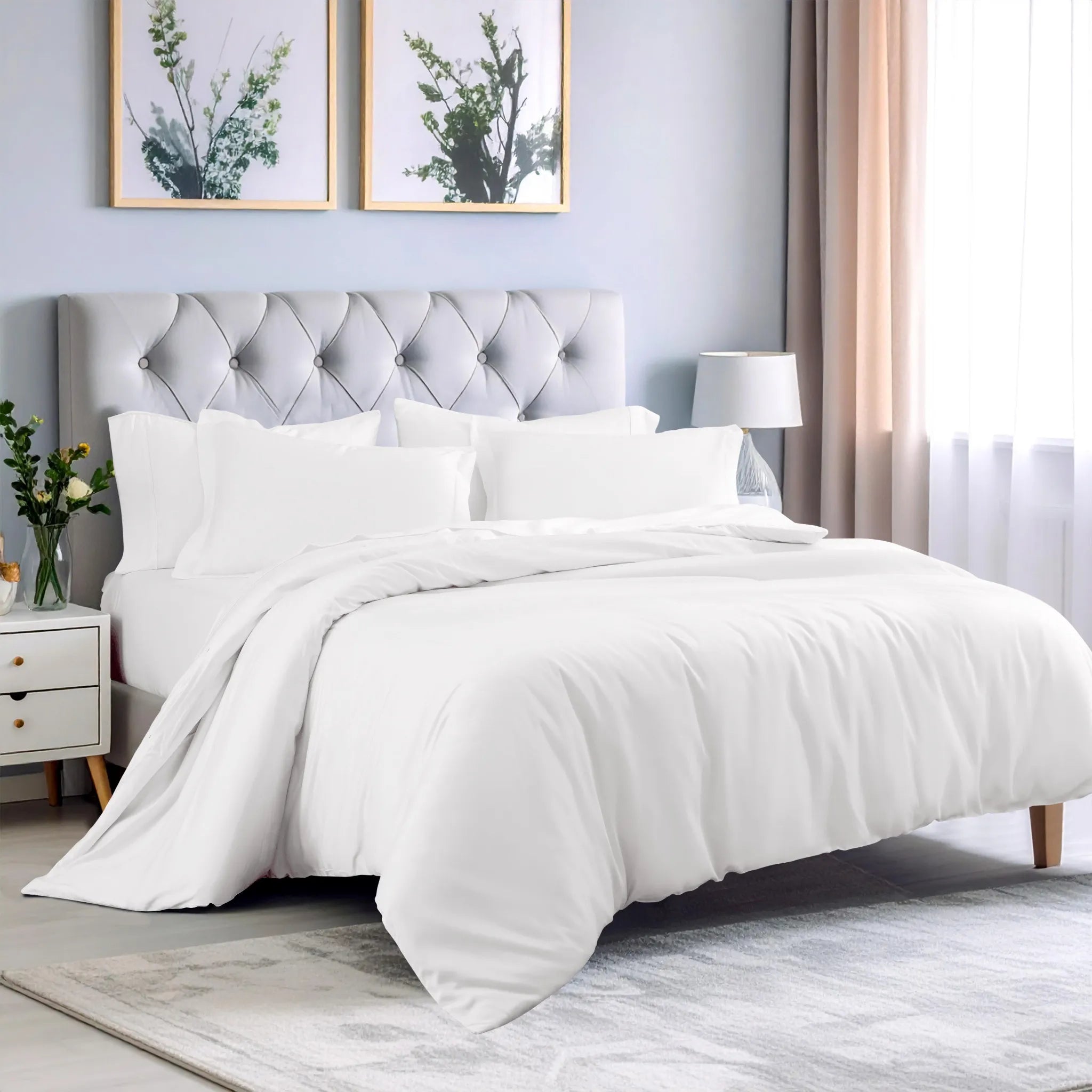 Rayon From Bamboo 300 Thread Count Solid Duvet Cover Set - Duvet Cover Set by Superior Brand